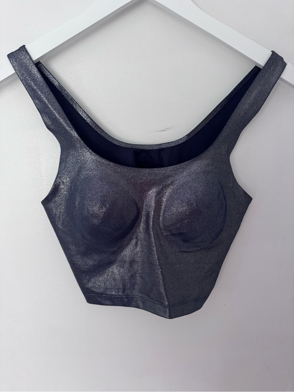 PINK Victoria's Secret Metallic Charcoal Scoop Bralette